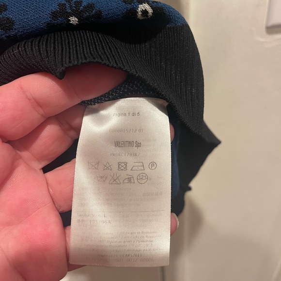 RED Valentino Blue and Black Patterned Sweater - Picture 4 of 4